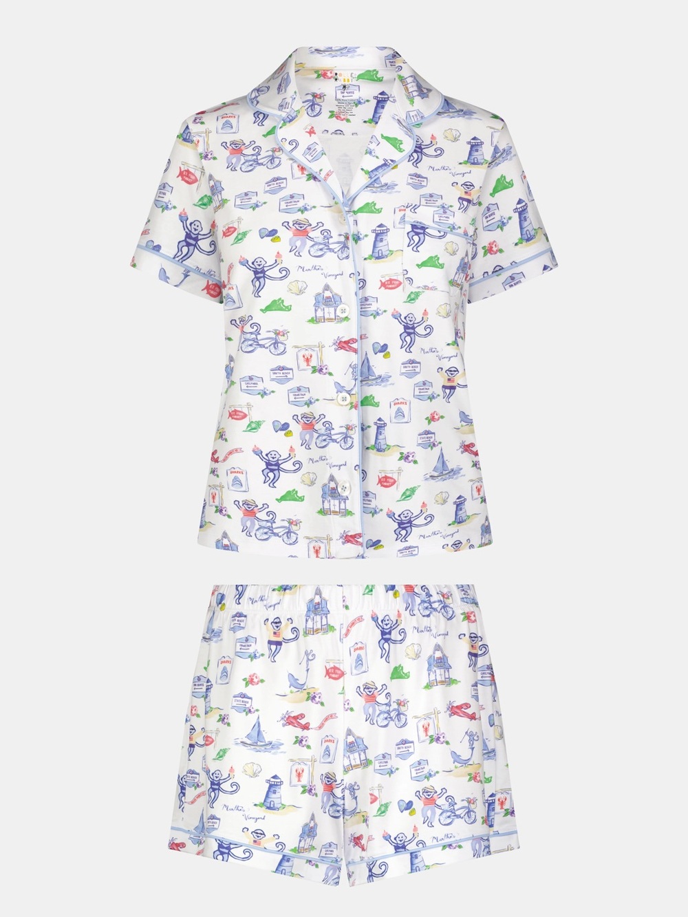 Roller Rabbit Monkeys on the vineyard pop up exclusive pajama set